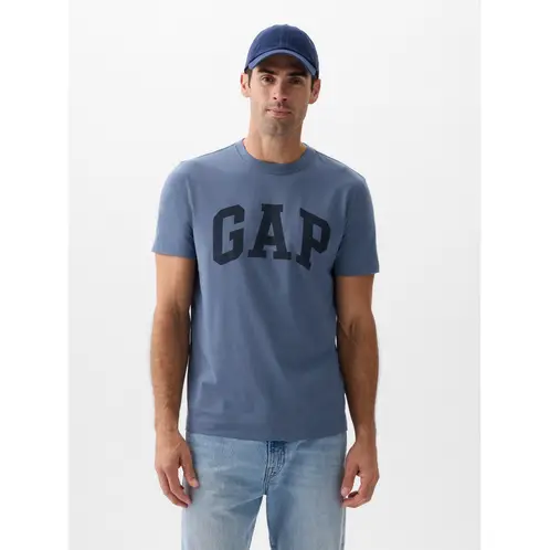 GAP - Polera Hombre Logo Manga Corta Azul