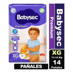 BABYSEC - Pañales Premium Todas Las Tallas Xg -14 Unidades