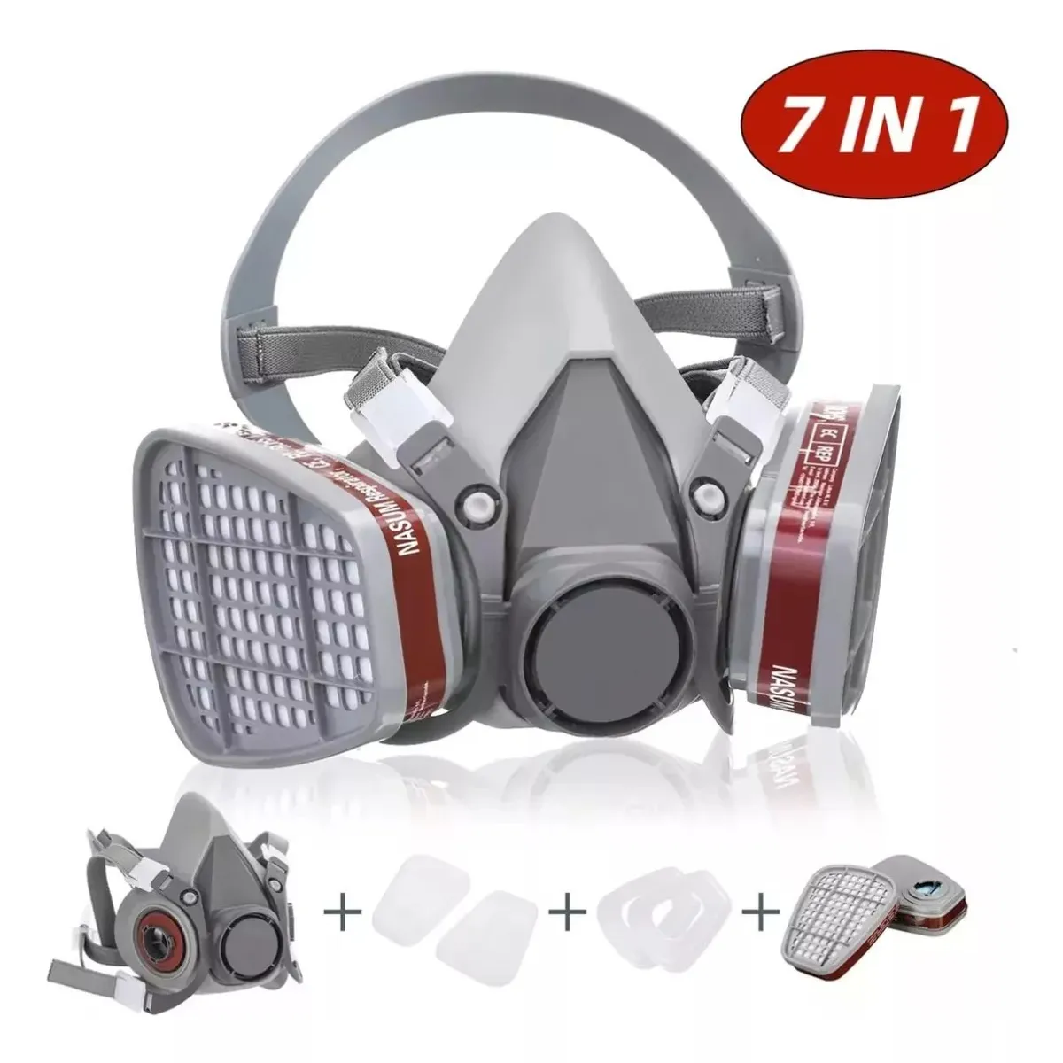 MUNDO MAGIA - Mascarilla Antigas 6200+filtros 6001 (p100/ácidos/v.orgánic.)