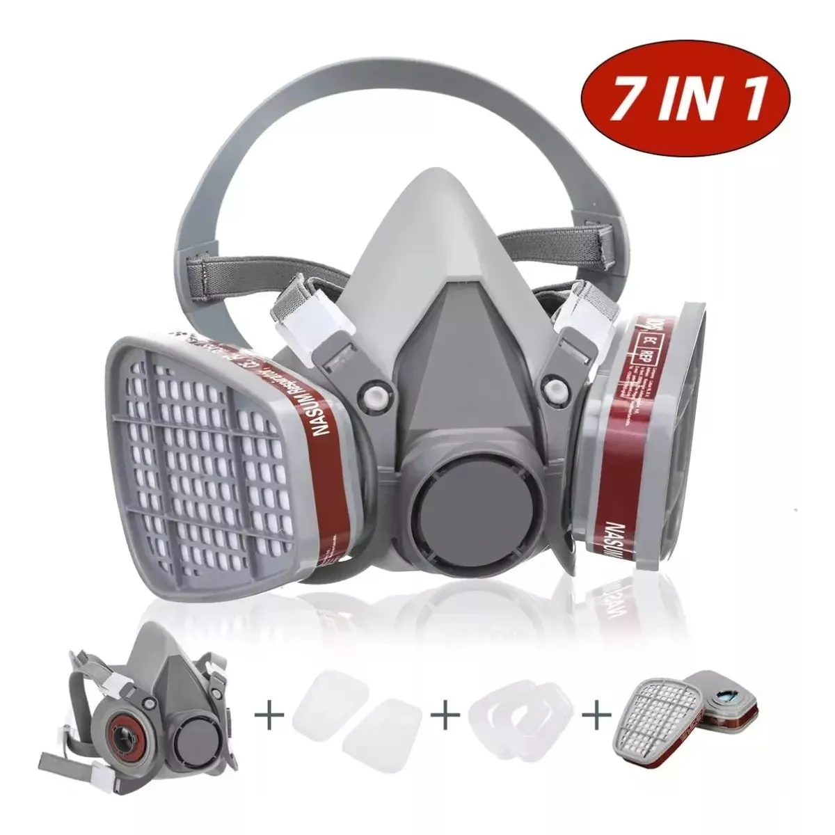 MUNDO MAGIA - Mascarilla Antigas 6200+filtros 6001 (p100/ácidos/v.orgánic.)