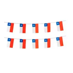 GENERICO - Banderines Guirnaldas Tela Banderas Chilenas Fiestas Patrias