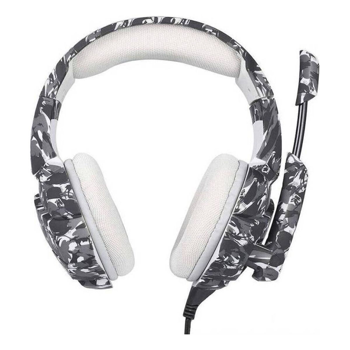 IMPORTCLICK - Audífonos Gamer Alámbrico Camuflaje Blanco
