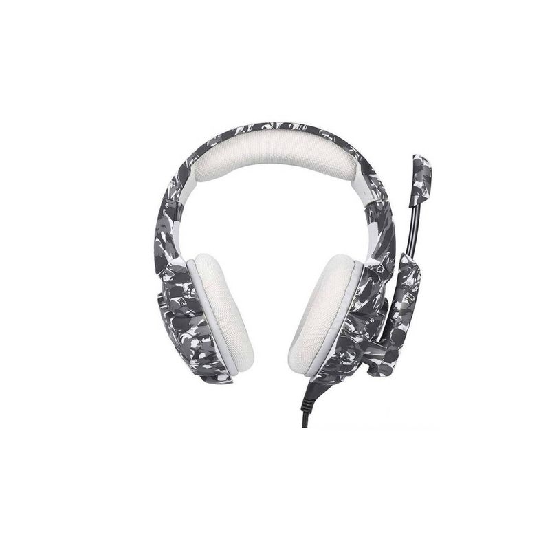 IMPORTCLICK - Audífonos Gamer Alámbrico Camuflaje Blanco - Blanco