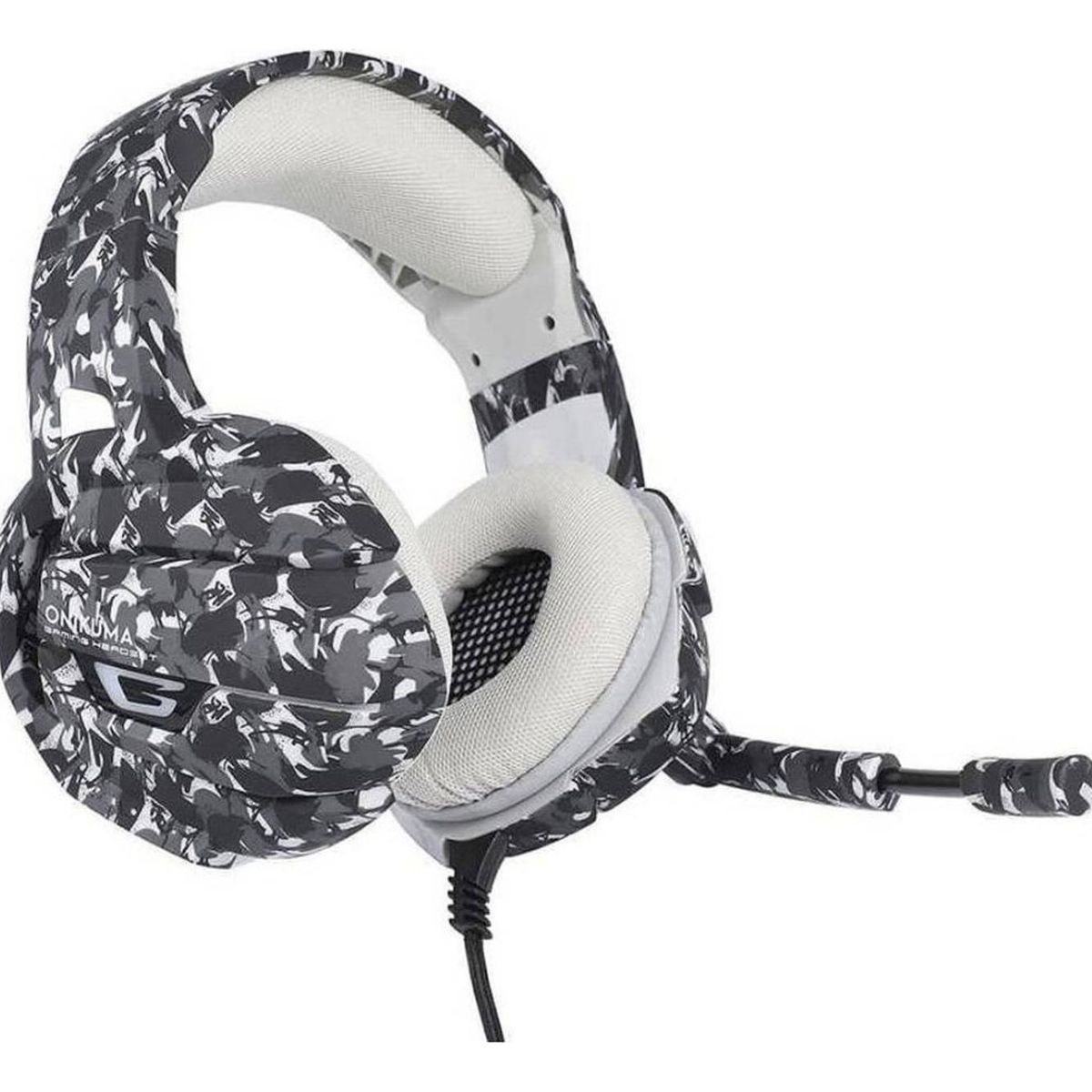 IMPORTCLICK - Audífonos Gamer Alámbrico Camuflaje Blanco