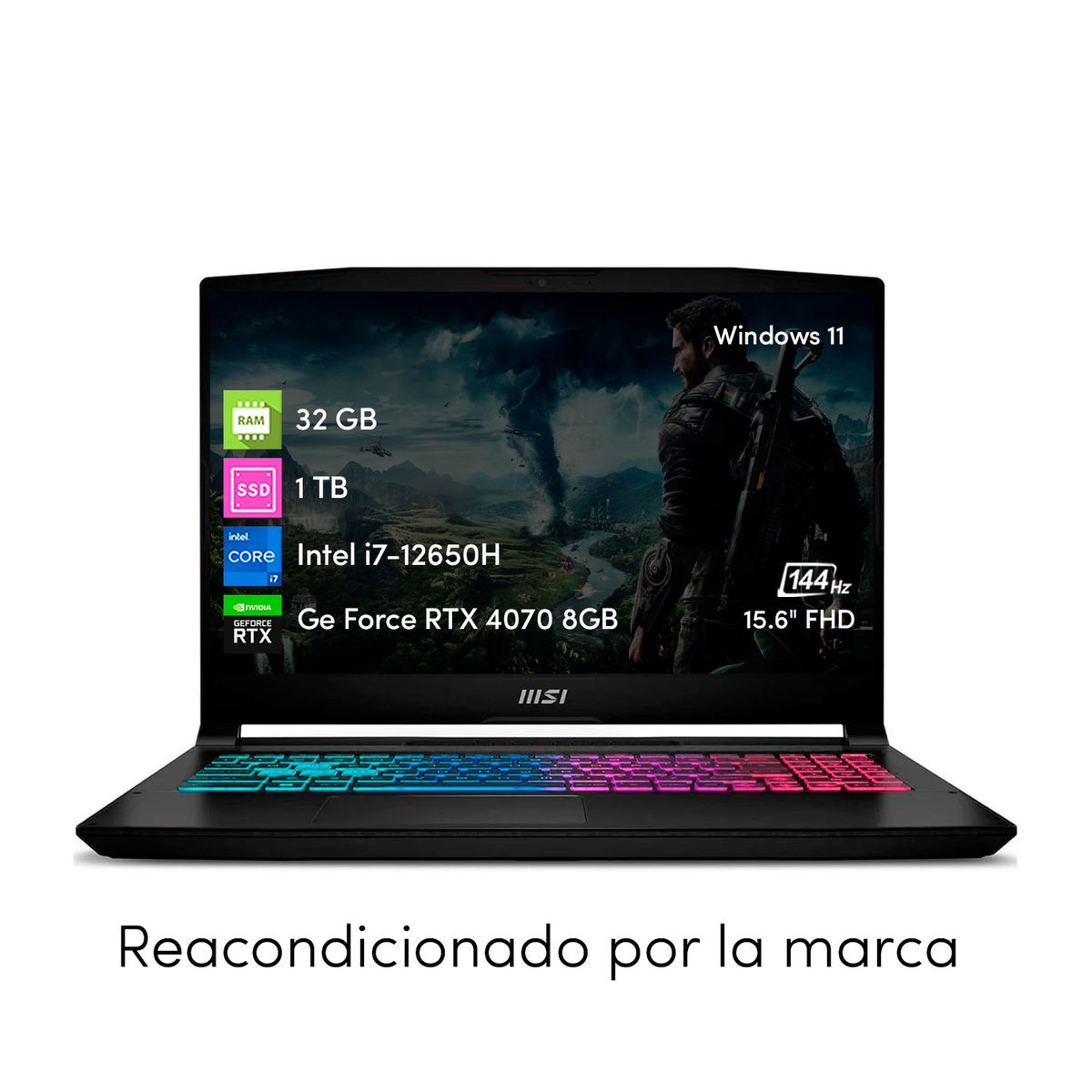 MSI - Notebook MSI Katana 15 i7 12va 32GB 1TB SSD RTX4070 8GB 15.6