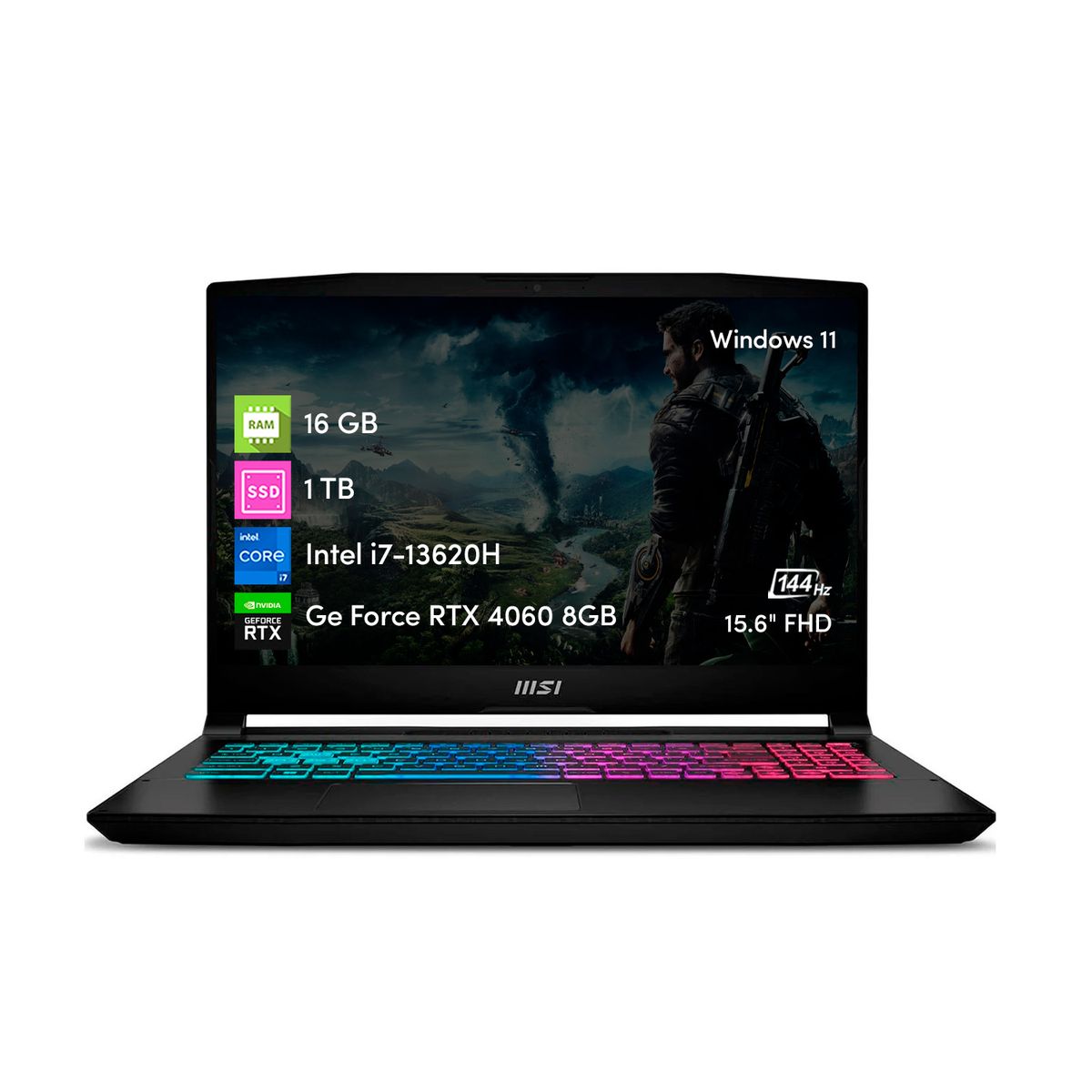 MSI - Notebook MSI Katana 15 i7 13va 16GB 1TB SSD RTX4060 8GB 15.6