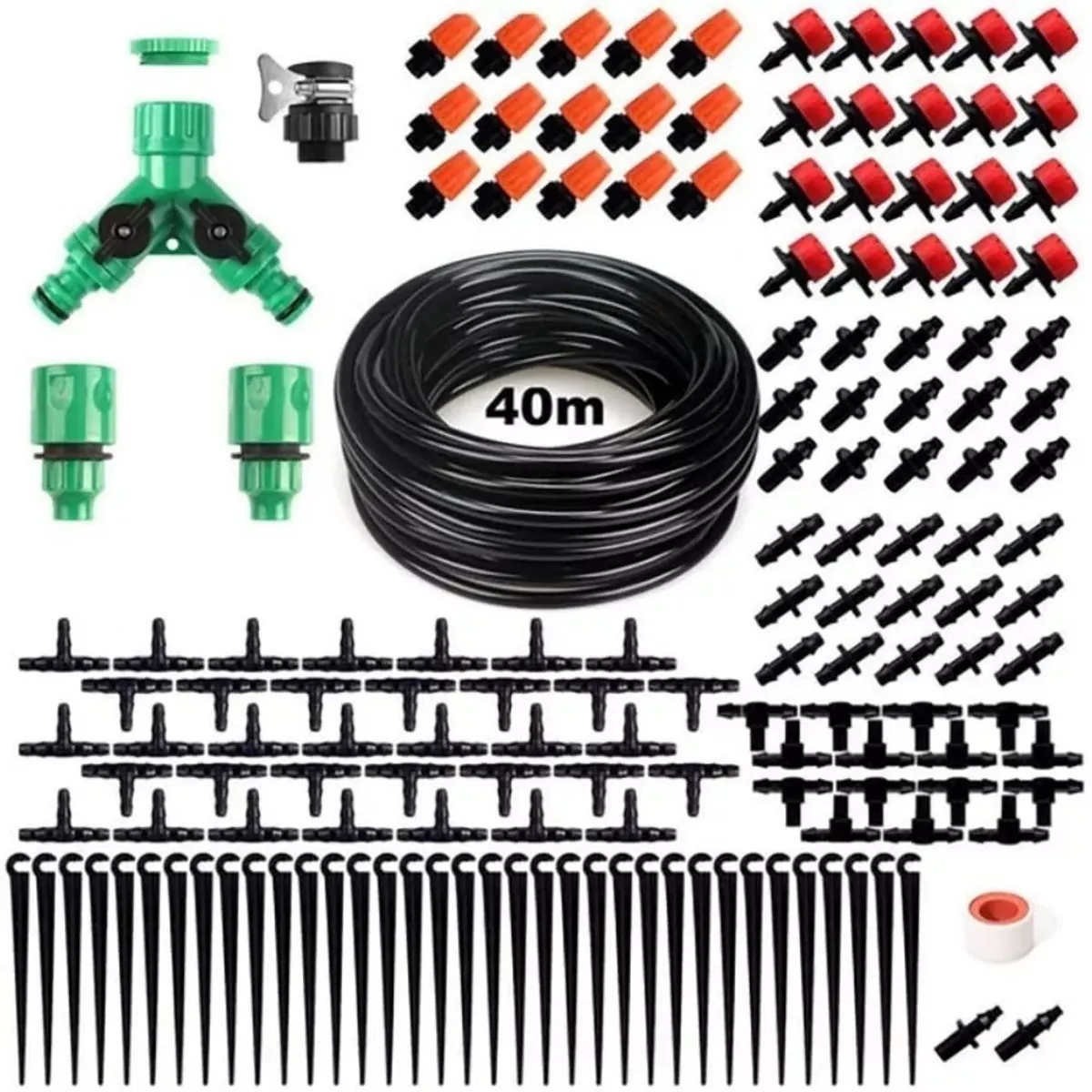 MUNDO MAGIA - Kit De Riego Sistema Automático Goteo 40m 158pcs