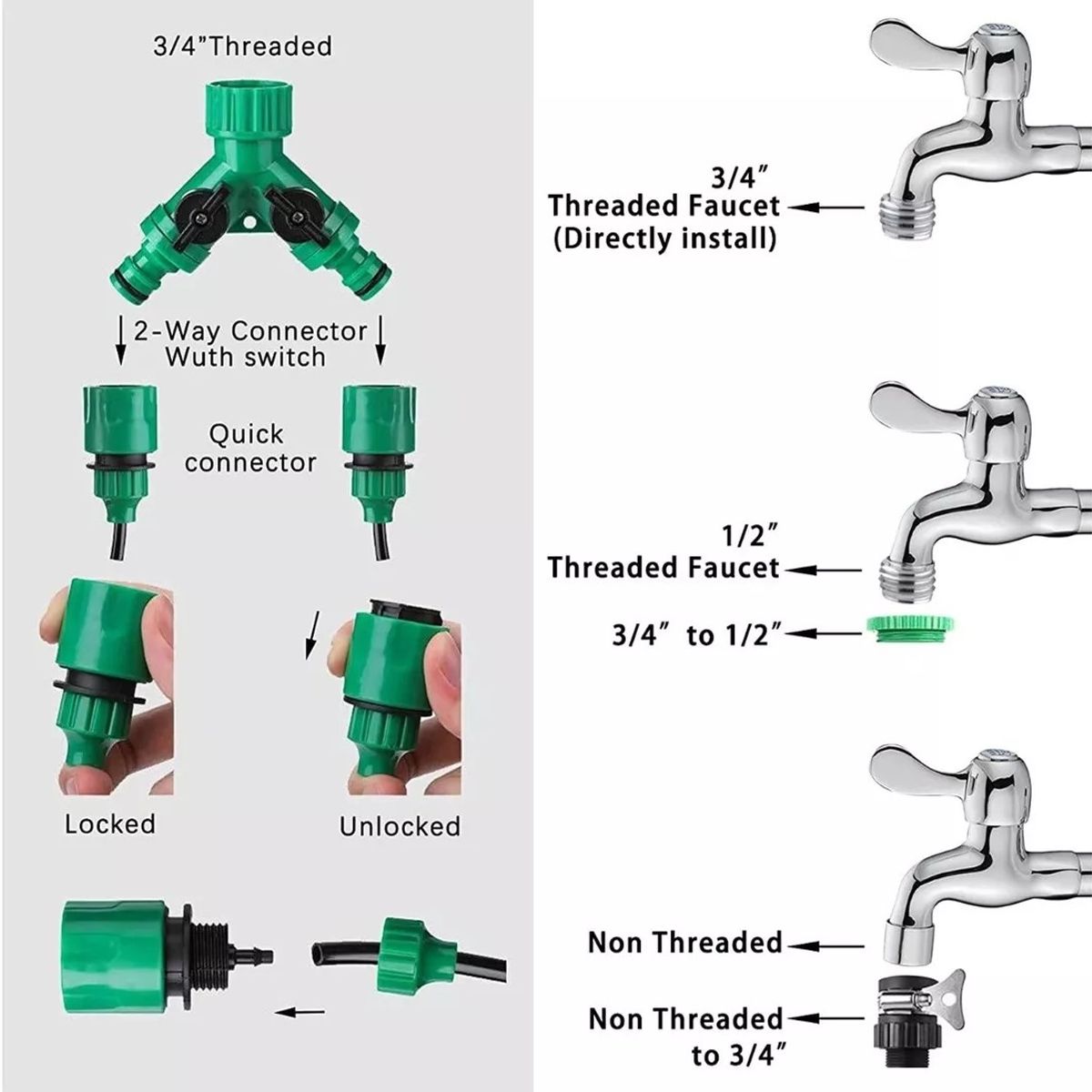 MUNDO MAGIA - Kit De Riego Sistema Automático Goteo 40m 158pcs