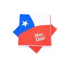 GENERICO - Servilletas Fiestas Patrias Diseño Bandera de Chile
