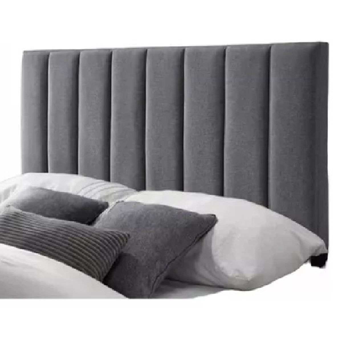 GENERICO - Respaldo tubular LINO GRIS OSCURO 2 plazas