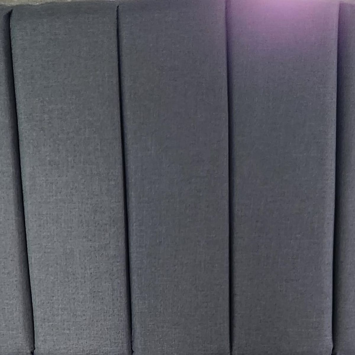 GENERICO - Respaldo TUBULAR  LINO GRIS OSCURO king