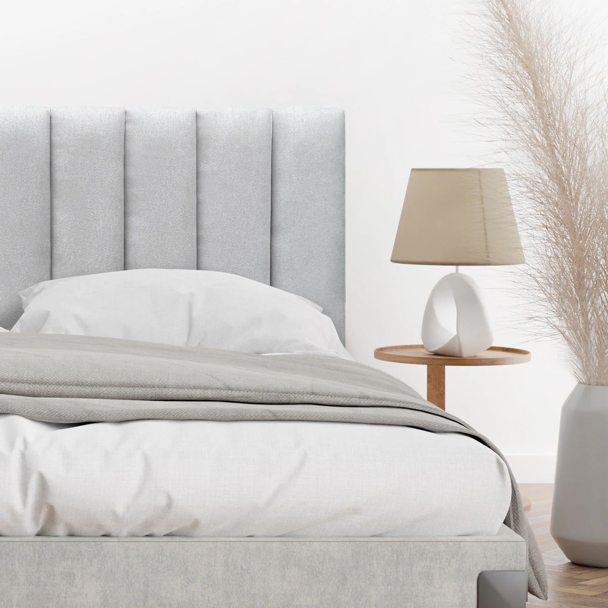 GENERICO - Respaldo tubular LINO GRIS CLARO 1.5 plazas