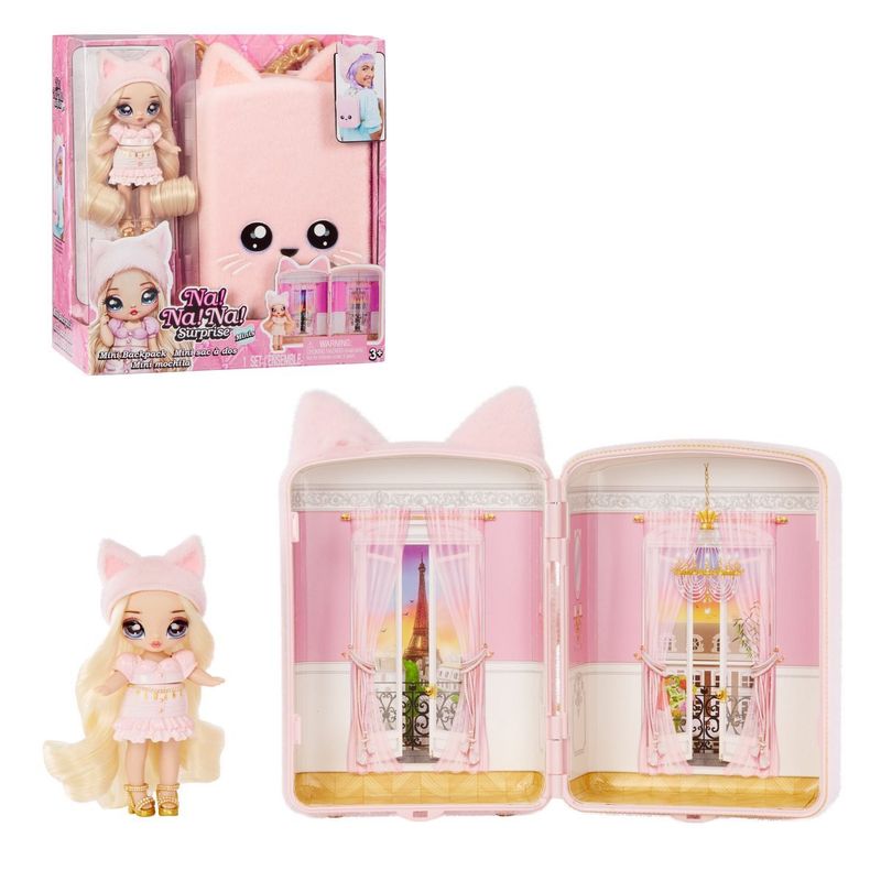 NA NA NA SURPRISE - Mini Playset Mochila Na! Na! Na! Con Muñeca -Rosado