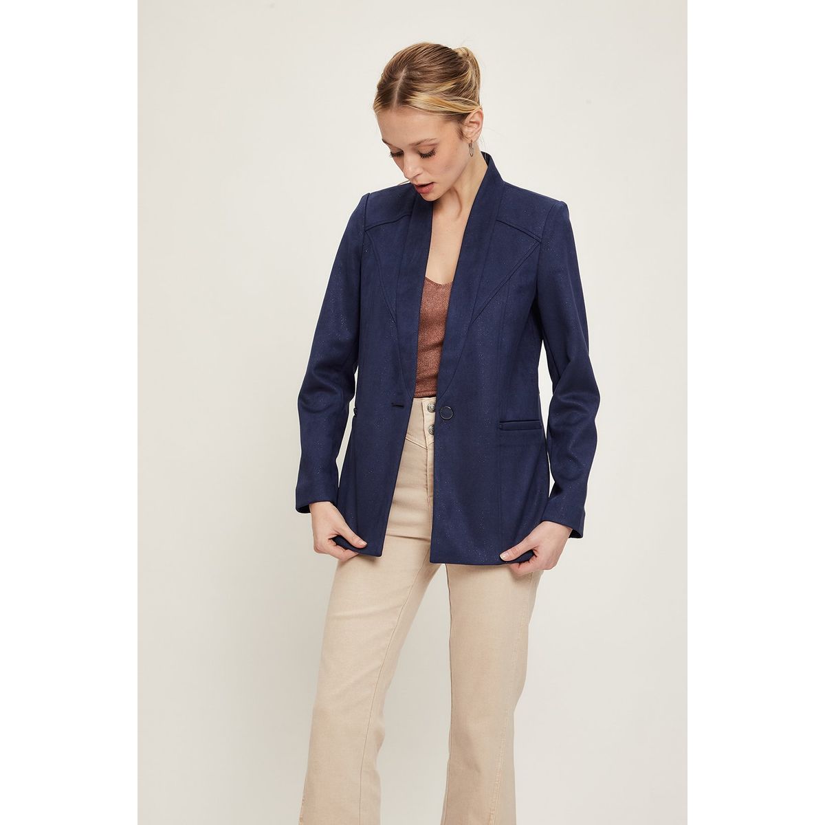 IO - Blazer Azul Marino Mujer Io