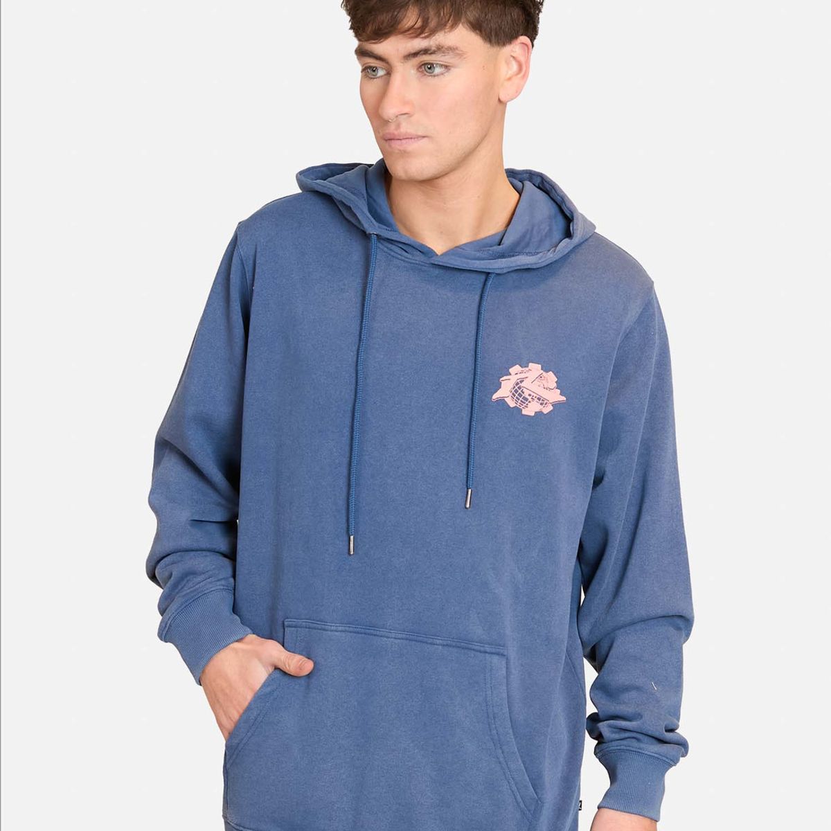 RUSTY - Poleron Word Wide Azul Hombre Rusty