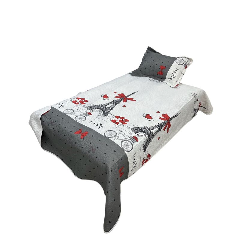 GENERICO - Cubrecama Quilt Ligero Primavera Verano de Niña Plaza y media