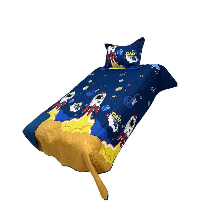 GENERICO - Quilt Cubrecama Primavera Verano de Niño Plaza y media