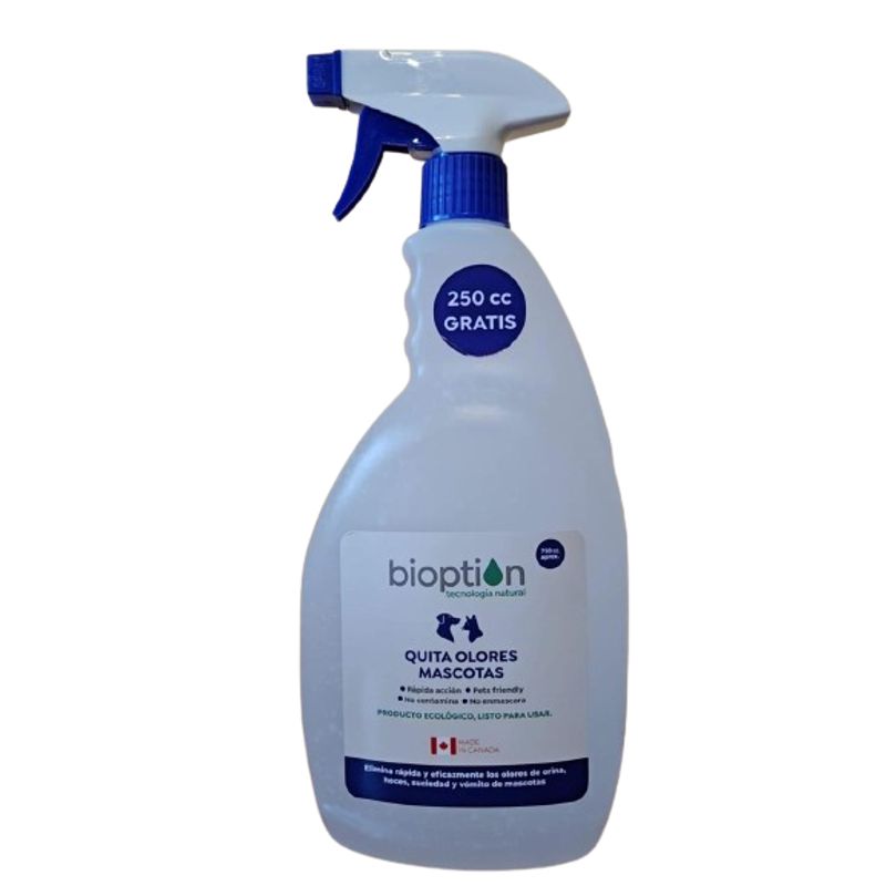 BIOPTION - QUITA OLORES MASCOTAS BIOPTION 750 cc +250 cc gratis