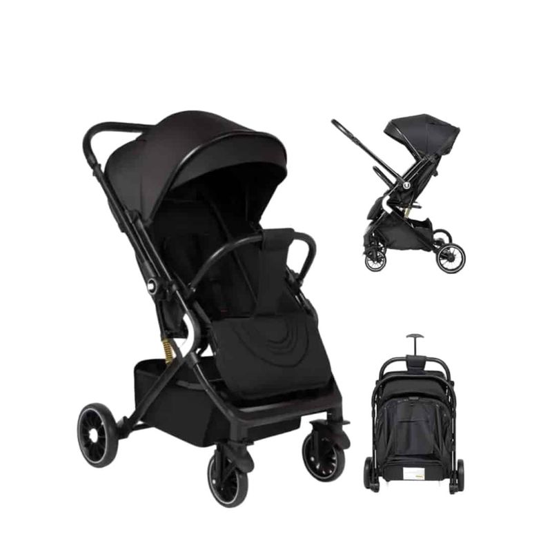 BABYMINE - Coche de Bebé Reversible Maleta SunCover Negro - BABYMINE