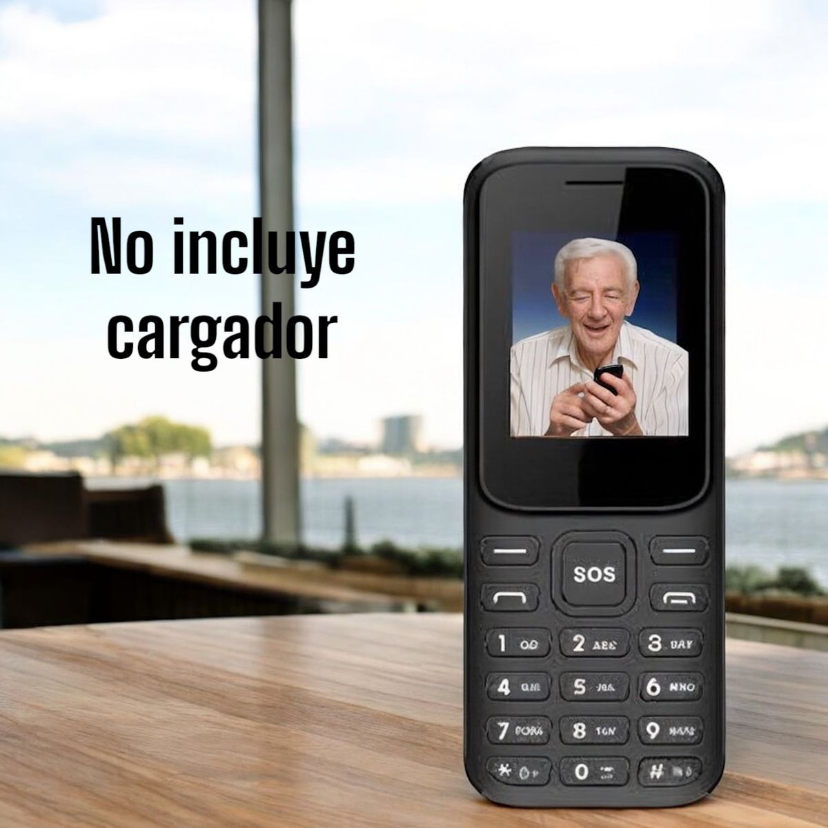GENERICO - Celular Senior Adulto Mayor 3G  SOS Negro
