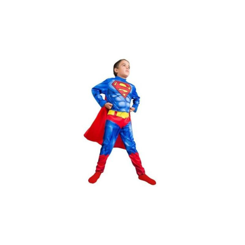 GENERICO - Disfraz Superman Clasico Talla Niño 4-6 AÑOS