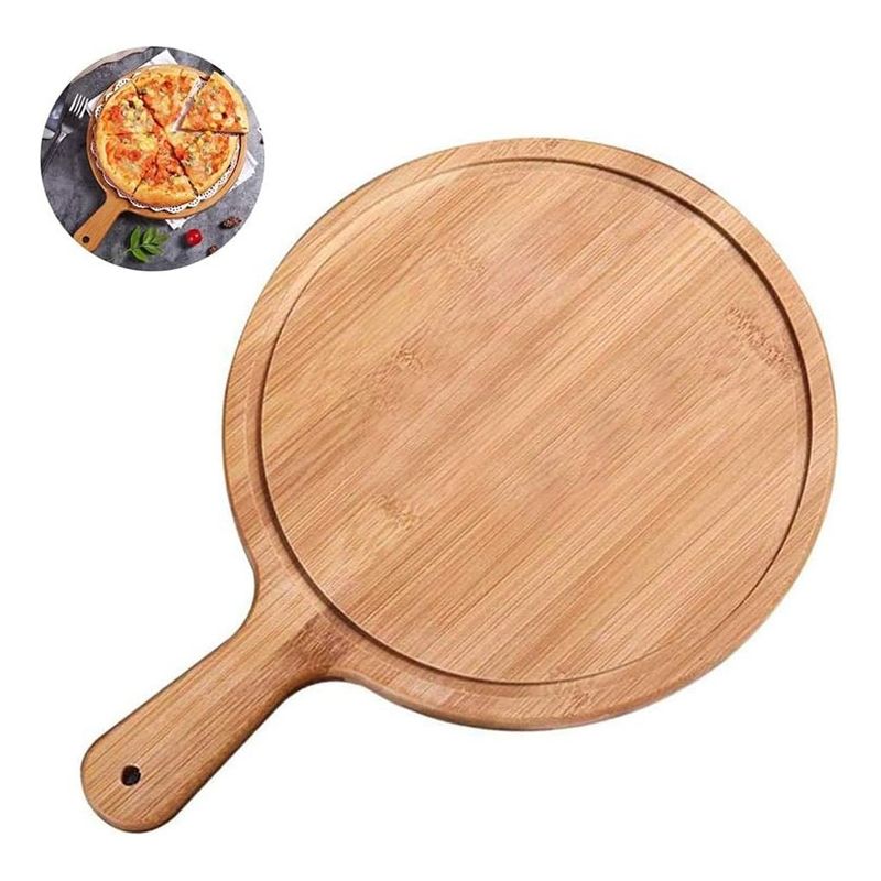 GENERICO - Tablas Pizza Tabla Madera Tabla Picoteo Plato Madera 25x35cm