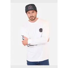 MAUI AND SONS - Polera ML Seaside Serenity Hombre Blanco