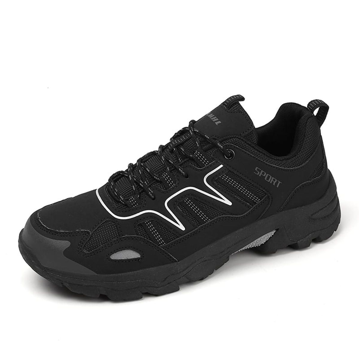 SHANDIAN - Zapatillas Outdoor Deportivos Hombre Negro