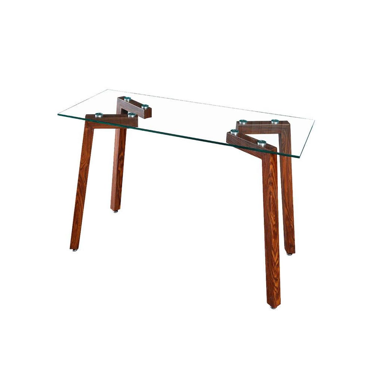 SPAZZIO - Escritorio Jockey nogal + Silla Cross nogal canela