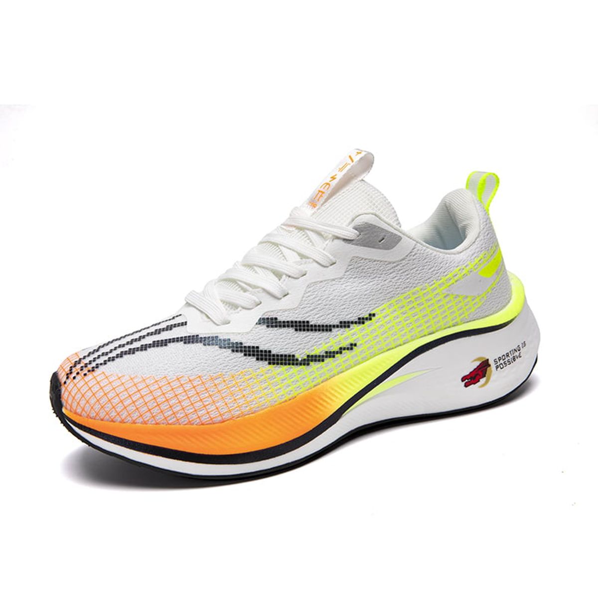 SHANDIAN - Zapatillas Running Hombre Naranja