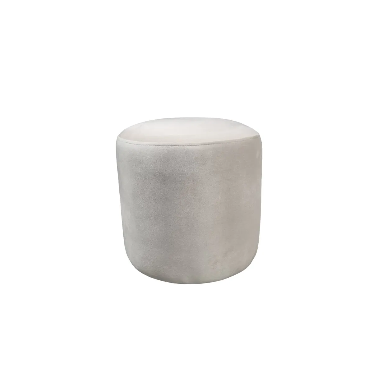 DISEÑOS VALESTRINI - POUF REDONDO FELPA CRUDO