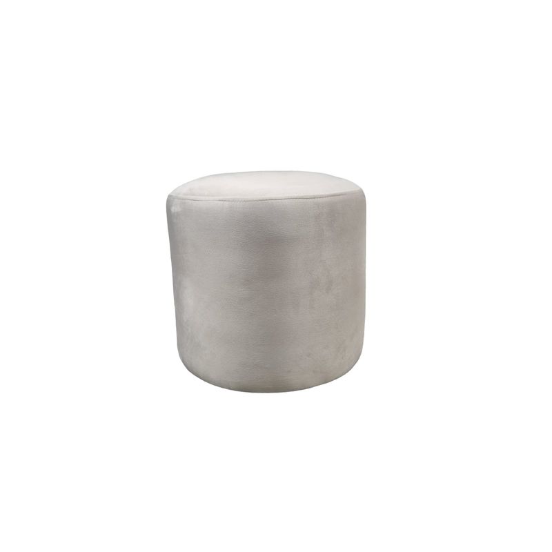 DISEÑOS VALESTRINI - POUF REDONDO FELPA CRUDO