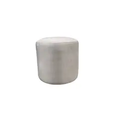 DISEÑOS VALESTRINI - POUF REDONDO FELPA CRUDO
