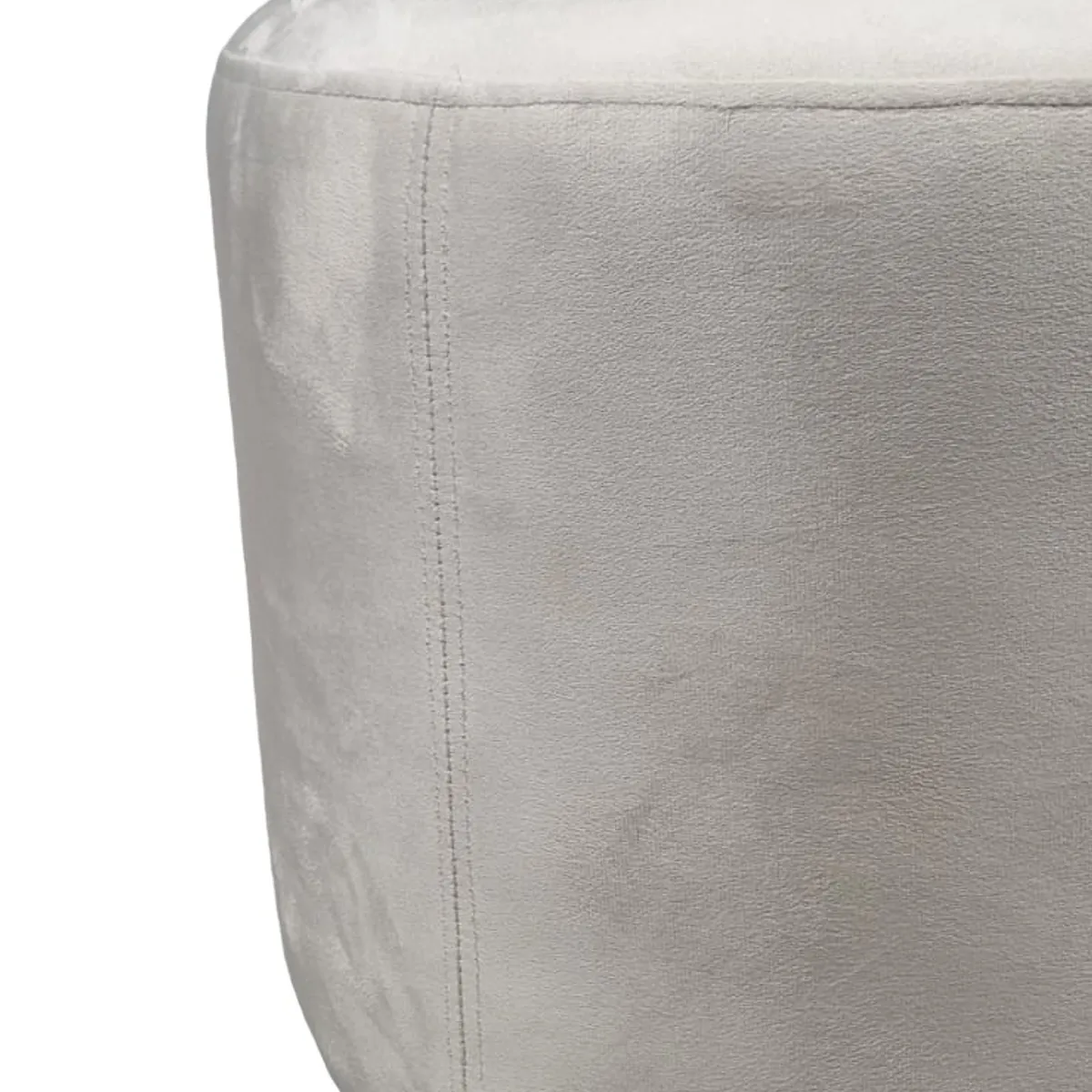 DISEÑOS VALESTRINI - POUF REDONDO FELPA CRUDO