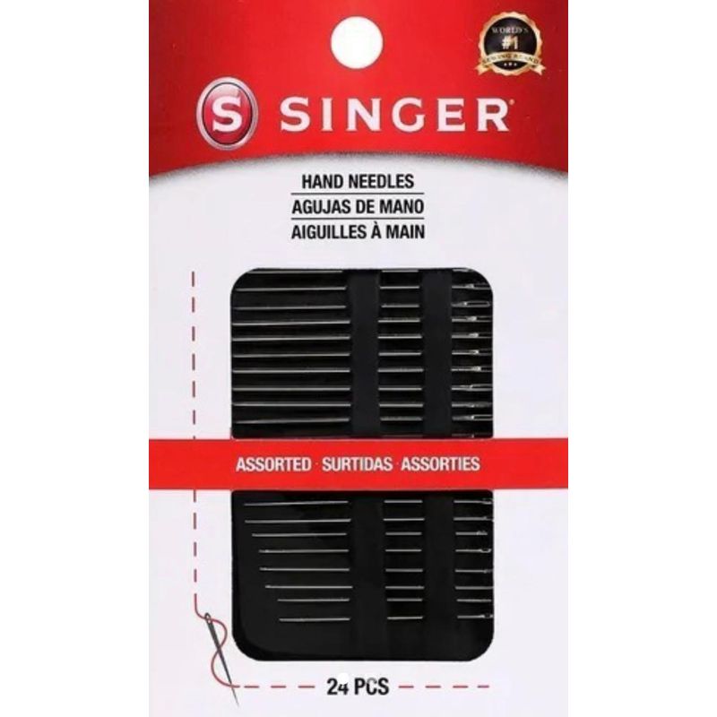 SINGER - AGUJAS SURTIDAS SINGER DE COSER A MANO 24 unid