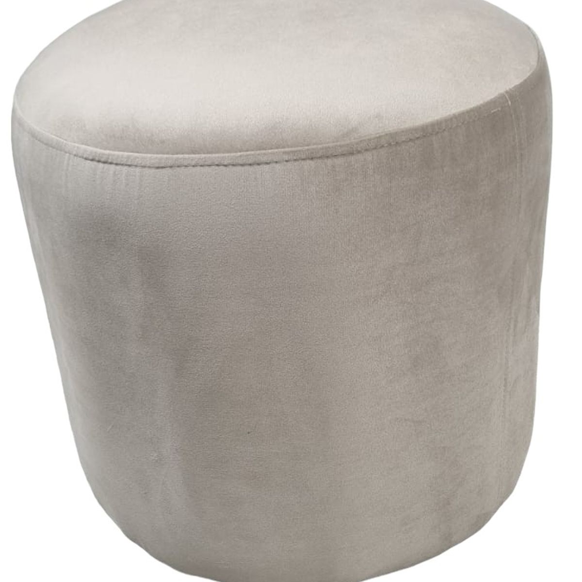 DISEÑOS VALESTRINI - POUF REDONDO FELPA BEIGE