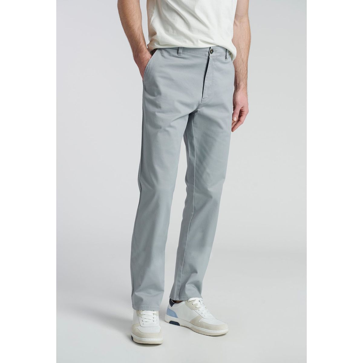 NEW MAN - Pantalon Bagneau Regular Gris New Man