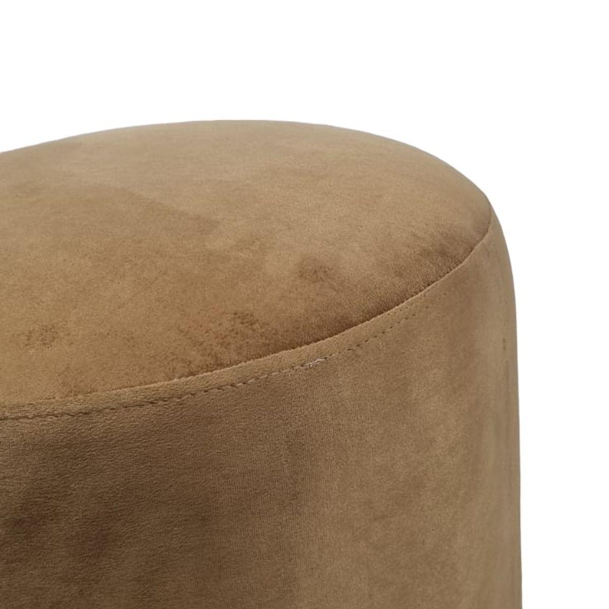 DISEÑOS VALESTRINI - POUF REDONDO FELPA CAMEL