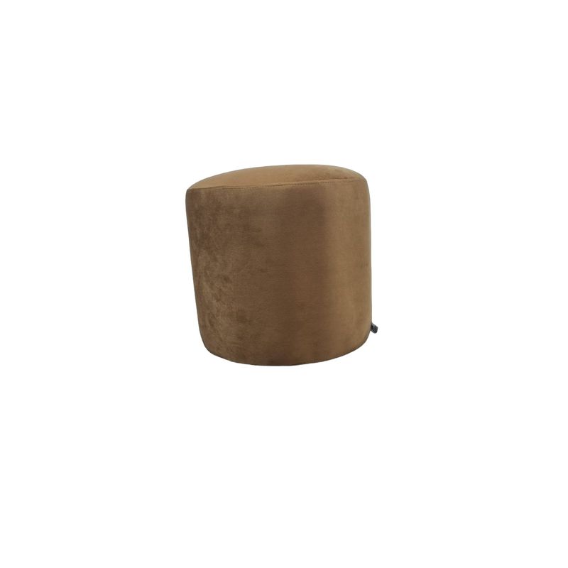 DISEÑOS VALESTRINI - POUF REDONDO FELPA CAMEL