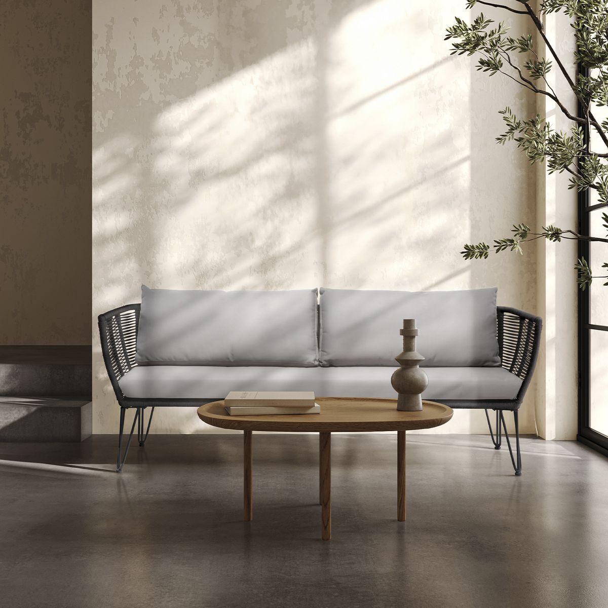 FORM DESIGN - Sofá 2 Cuerpos Maresias Gris Form