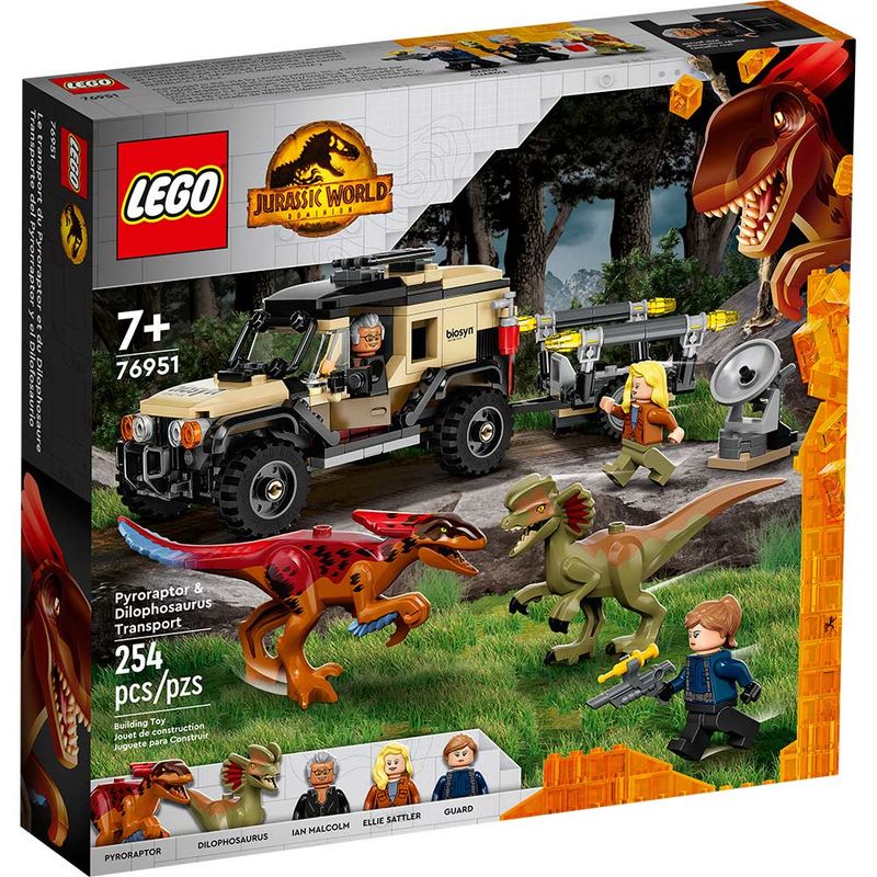 LEGO - Transporte Del Pyrorraptor Y El Dilofosaurio
