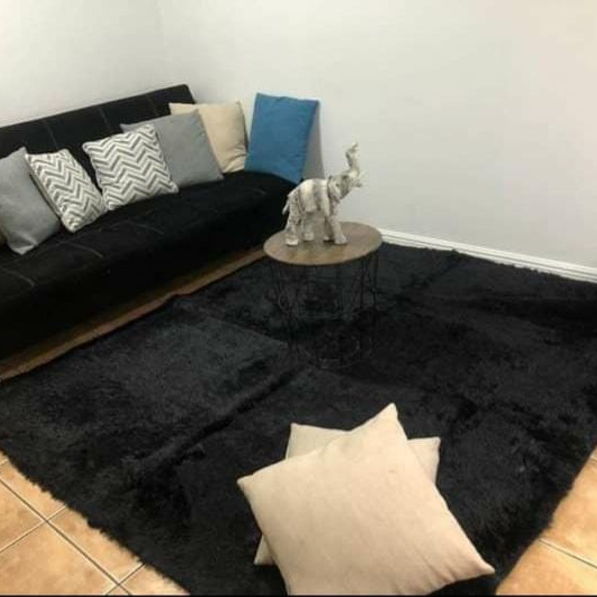 GENERICO - ALFOMBRA TIPO SHAGGY PELO LARGO PARA LIVING