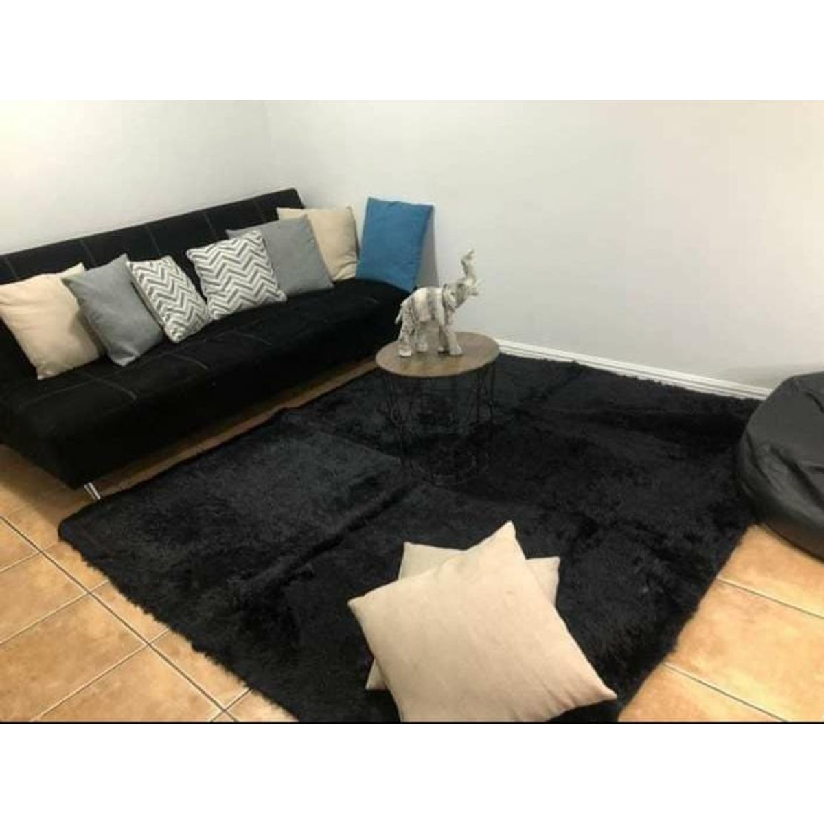 GENERICO - ALFOMBRA TIPO SHAGGY PELO LARGO PARA LIVING