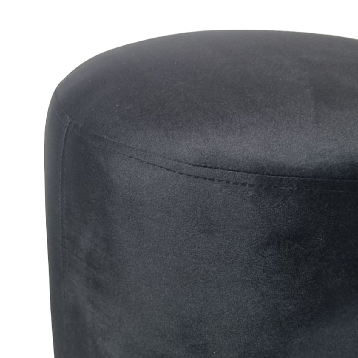 DISEÑOS VALESTRINI - POUF REDONDO FELPA NEGRA