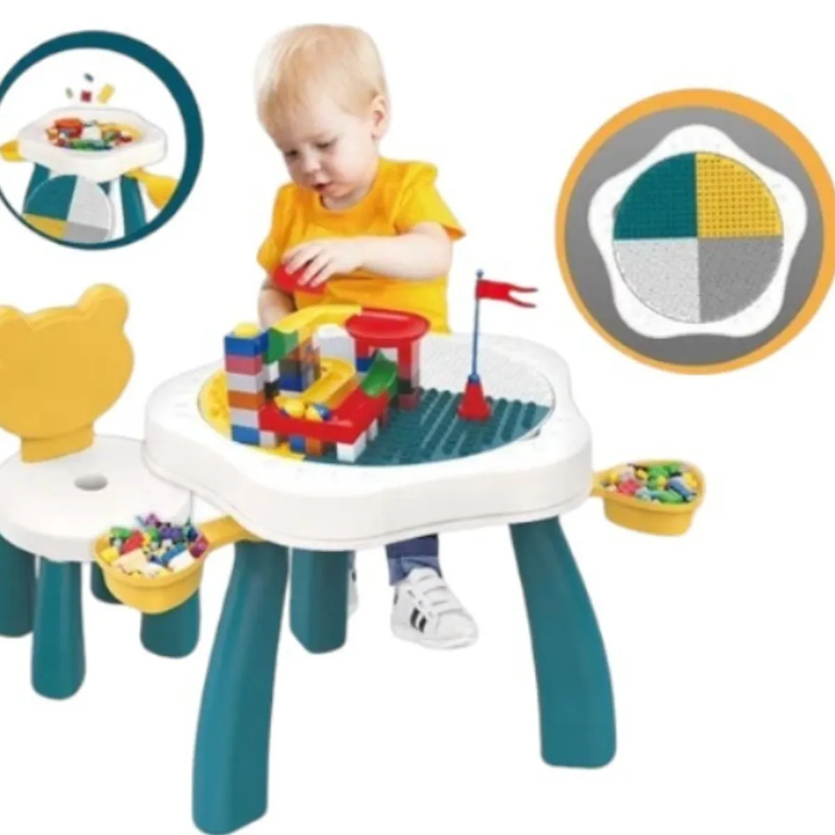 GENERICO - Mesa De Actividades Bloques Multifuncional Infantil