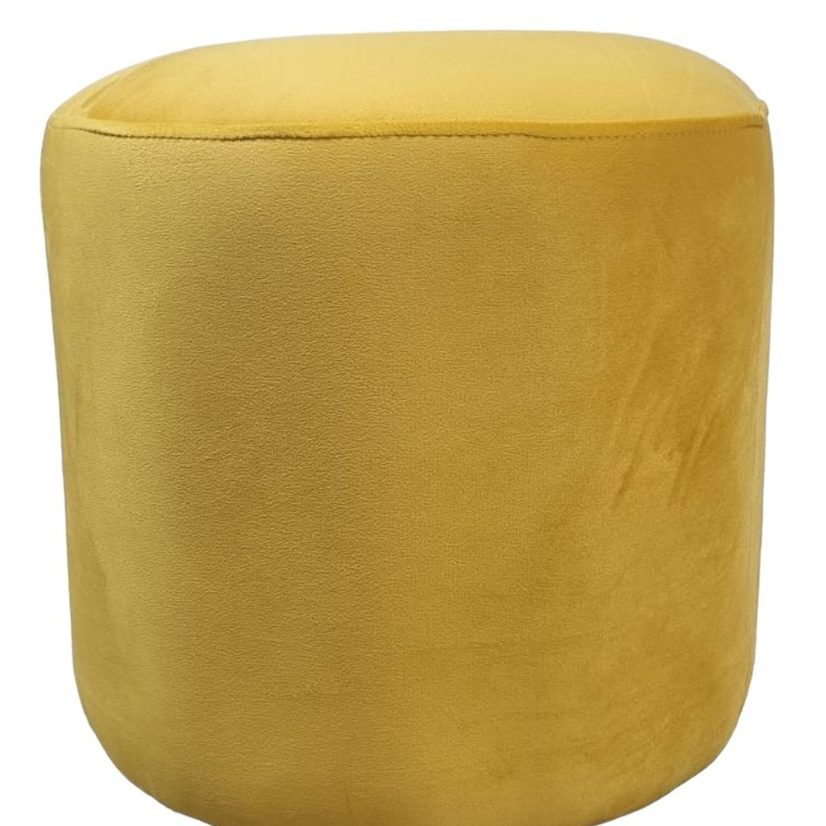 DISEÑOS VALESTRINI - POUF REDONDO FELPA OCRE