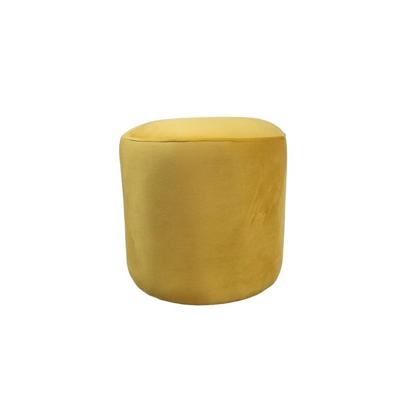 DISEÑOS VALESTRINI - POUF REDONDO FELPA OCRE