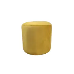 DISEÑOS VALESTRINI - POUF REDONDO FELPA OCRE