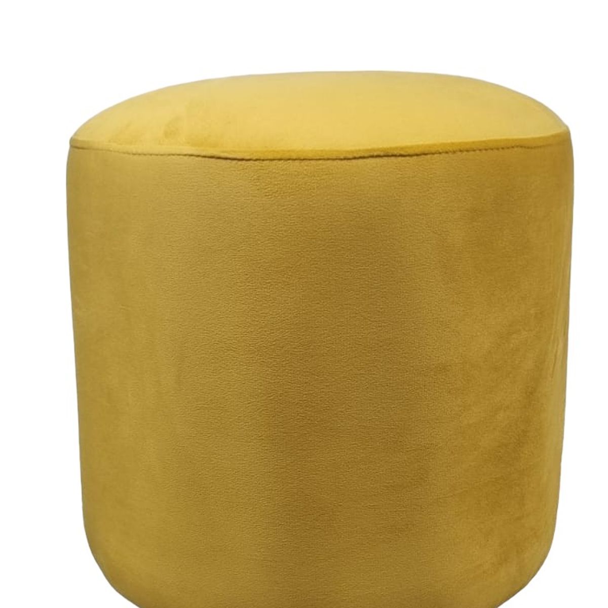 DISEÑOS VALESTRINI - POUF REDONDO FELPA OCRE