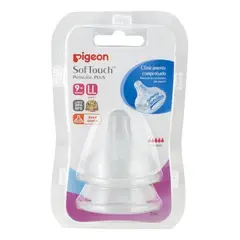 PIGEON - Tetinas Softouch Boca Ancha 9+ M Talla Ll Pack 2